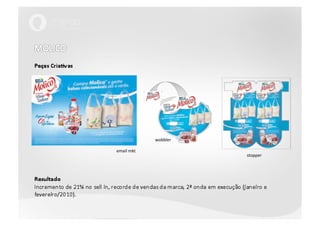 MOLICOPeças Criativas ResultadoIncremento de 21% no sell in, recorde de vendas da marca, 2ª onda em execução (janeiro e fevereiro/2010).wobbleremail mktstopper