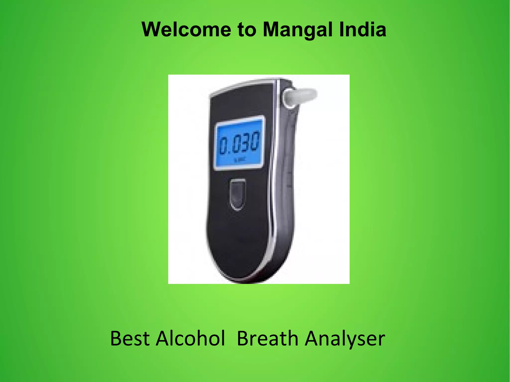 Alcohol Breath Analyser PPT