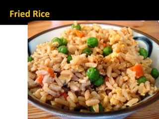 Fried Rice
Lohith Shetty, Chief Facilitator, VinetR Trainers, lohiths.com@gmail.com
 