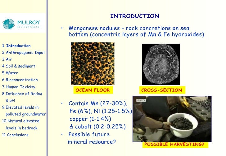 Manganese A Water Pollution Indicator Or Natural Groundwater Chemi…