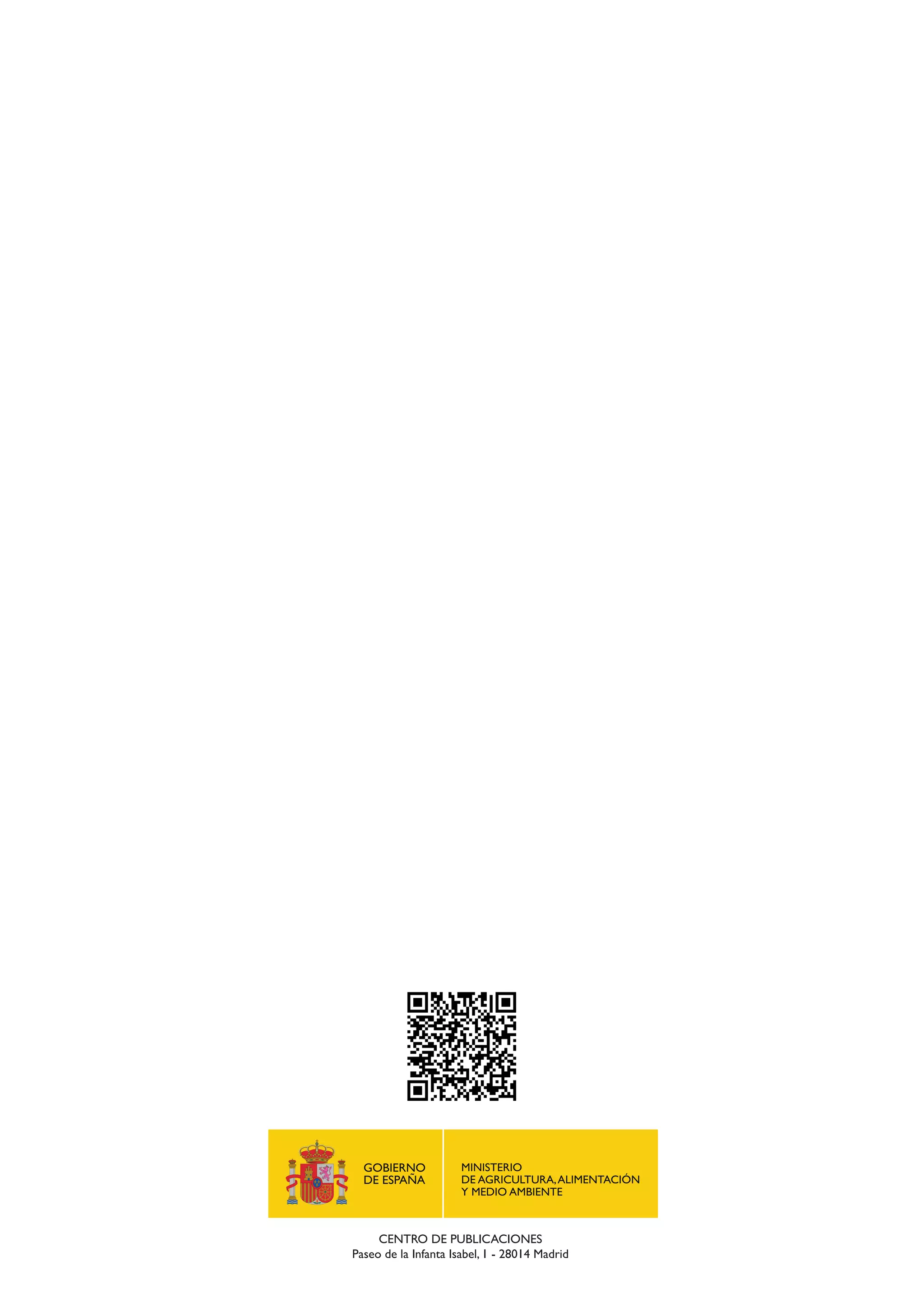 CENTRO DE PUBLICACIONES
Paseo de la Infanta Isabel, 1 - 28014 Madrid
 