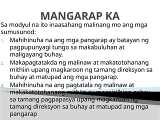 Ang kahalagahan ng pagkakaroon ng Pangarap | PPTX