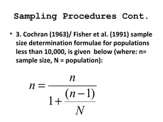 Mangasini Ppt Lect Sample Size Determination