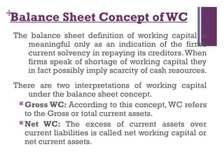 Mangement of Working Capital and Capital .pptx