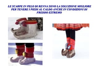 LE SCARPE IN PELO DI RENNA SONO LA SOLUZIONE MIGLIORELE SCARPE IN PELO DI RENNA SONO LA SOLUZIONE MIGLIORE
PER TENERE I PIEDI AL CALDO ANCHE IN CONDIZIONI DIPER TENERE I PIEDI AL CALDO ANCHE IN CONDIZIONI DI
FREDDO ESTREMOFREDDO ESTREMO
 