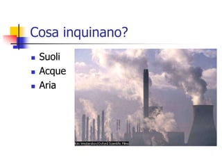 Cosa inquinano?SuoliAcque Aria