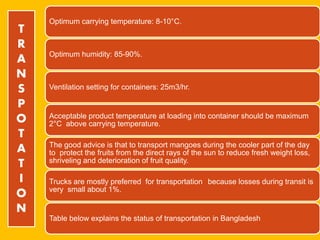 Mango Storage Temperature Supply chain of Mango. | PPTX