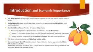 Mango Introduction Comprehensive Guide to Mango Production Technology and Management | PPTX