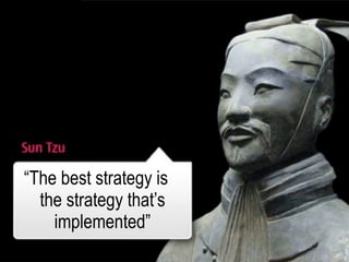 “The best strategy is
  the strategy that’s
    implemented”
 
