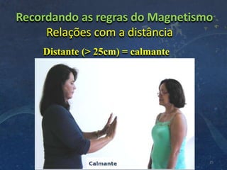 Recordando as regras do Magnetismo
Relações com a distância
25
Distante (> 25cm) = calmante
 