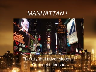 MANHATTAN ! The city that never sleeps!!! Copyright: leoshe 