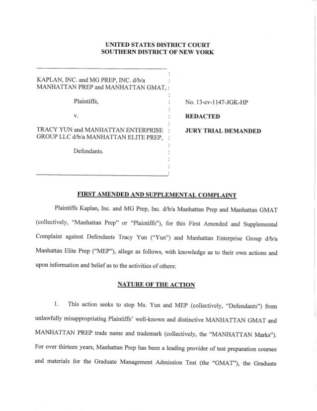Manhattan GMAT vs Manhattan Elite Prep Lawsuit