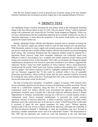 Manhattan Project: Development of First Atom Bomb.docx | Free Download