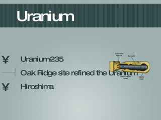 Uranium Uranium-235 Oak Ridge site refined the Uranium Hiroshima 