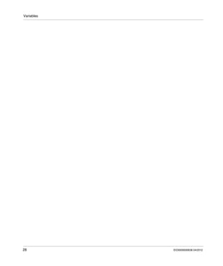 Variables
28 EIO0000000638 04/2012
 