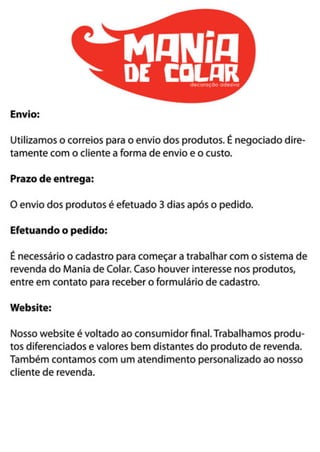 Mania de Colar - Revenda - www.maniadecolar.com.br