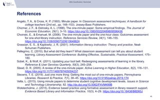 SMU Classification: Restricted
References
40
Angelo, T. A., & Cross, K. P. (1993). Minute paper. In Classroom assessment t...