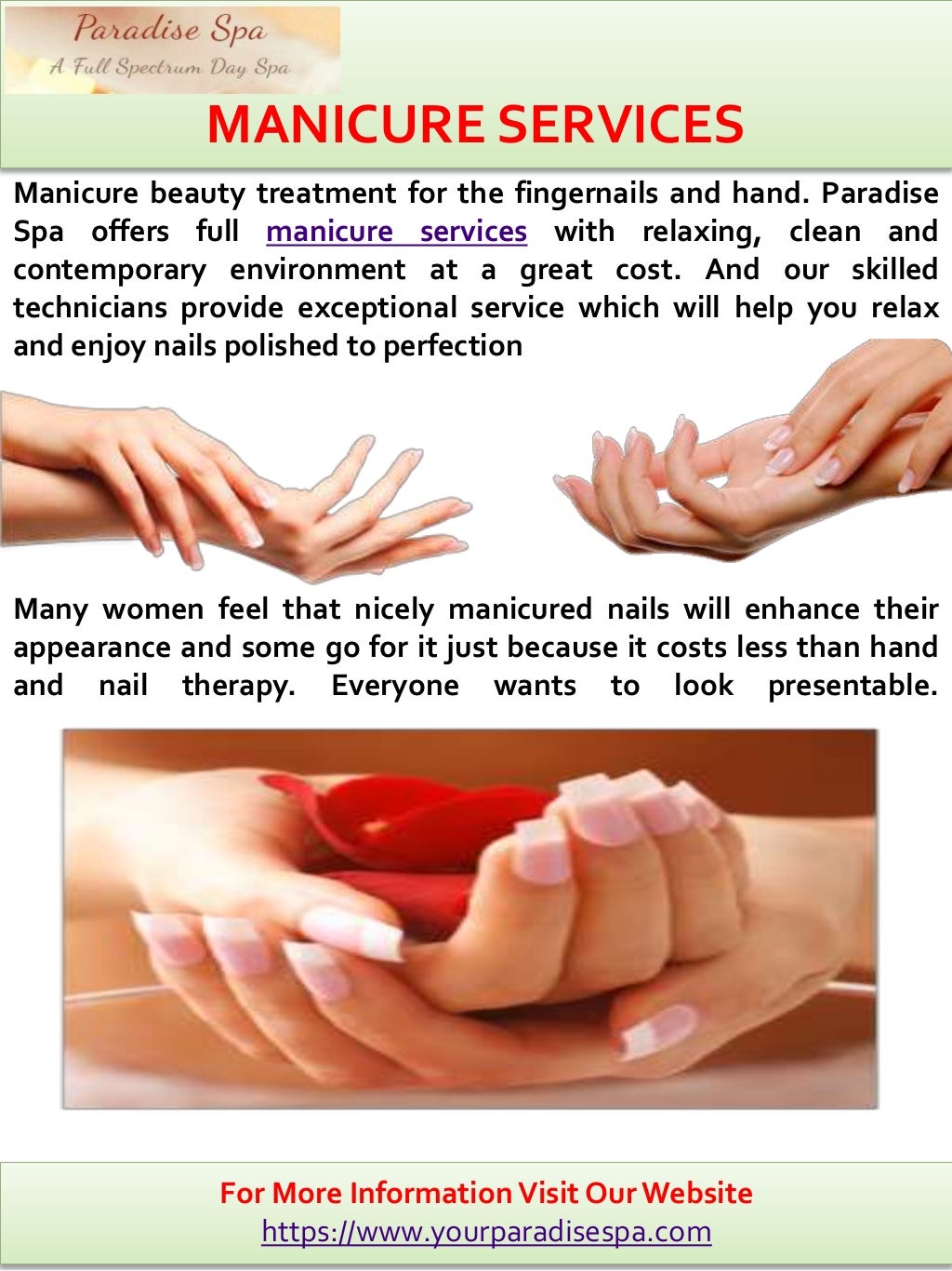Benefits of the Manicure and Pedicure services