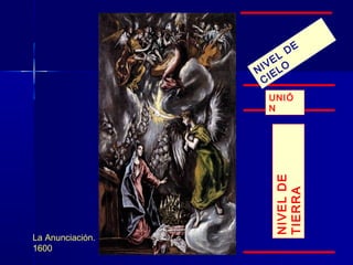DE
                    V EL
                  NI ELO
                   CI
                    UNIÓ
                    N




                     NIVEL DE
                     TIERRA
La Anunciación.
1600
 