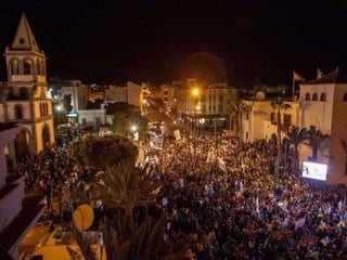 Manifestación contra las prospecciones petrolíferas en Fuerteventura