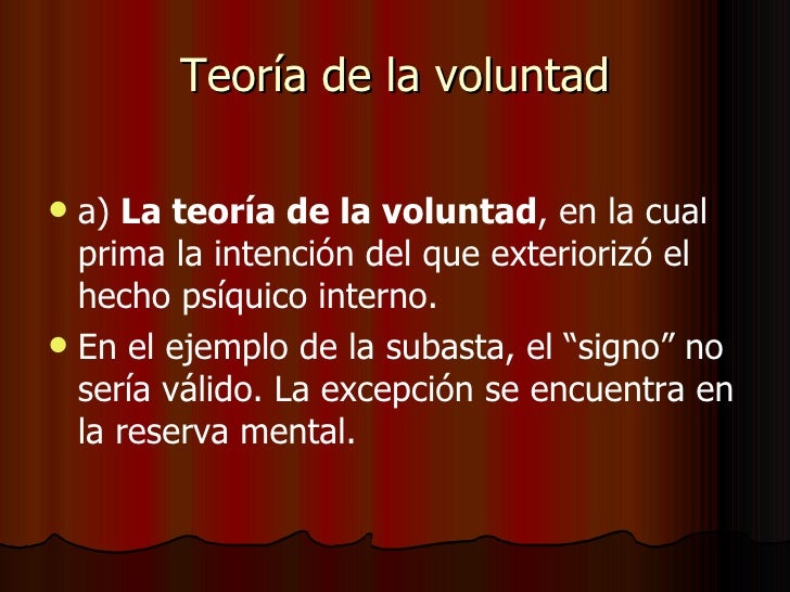 Teoria de voluntad