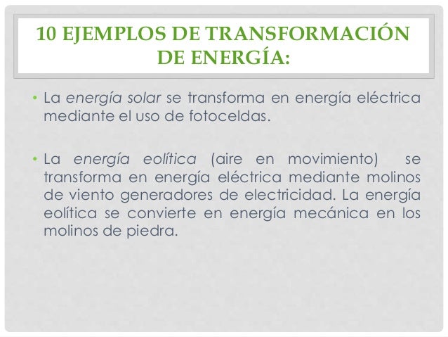 Manifestaciones de la energía