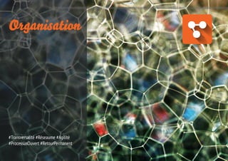 13 Manifeste des Tiers-lieux

Organisation

#Transversalité #Réseaume #Agilité
#ProcessusOuvert #RetourPermanent

 