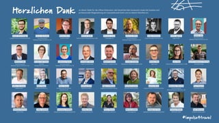 an dieser Stelle für die offene Diskussion, den bereichernden Austausch sowie die kreative und
professionelle Mitgestaltung am impulse4travel-Event und an diesem Manifest an:
#impulse4travel
Herzlichen Dank
Daniel Almendinger
Leipzig Tourismus & Marketing GmbH
Florian Bauhuber
Tourismuszukunft
Realizing Progress GmbH & Co. KG
Günter Exel
Tourismuszukunft
Realizing Progress GmbH & Co. KG
David-Friedemann Henning
BIG MAMA Hotels
Paul Pizzinini
CamperBoys GmbH
Michael Faber
Tourismuszukunft
Realizing Progress GmbH & Co. KG
Volker Herrmann
InteRES GmbH
Andreas Posmeck
GIATA GmbH
Catharina Fischer
Tourismuszukunft
Realizing Progress GmbH & Co. KG
Ömer Karaca
Schmetterling International
GmbH & Co. KG
Konstanze Schilling
Leipzig Tourismus und Marketing GmbH
Christoph Führer
Leitner Touristik GmbH
Andreas Koch
blueContec GmbH
Jochen Szech
asr Bundesverband e.V.
Roland Gassner
Travel Data + Analytics GmbH
Edgar Kreilkamp
Leuphana Universität Lüneburg
Petra Thomas
forum anders reisen e.V.
Carsten Gersdorf
BestFewo.de / BestSearch Media GmbH
Reinhard Lanner
Österreich Werbung Wien
Marina Schöbel
TraveLeague AG
Nicolas Götz
Adigi GmbH
Jamina Mertz
Leipzig Tourismus & Marketing GmbH
Jomique de Vries
pepXpress Touristik & Marketing GmbH
Thomas Wiedau
AERTiCKET GmbH
Ralf Wiemann
erlebe-fernreisen GmbH
Lara Hass
Verband Internet Reisevertrieb e.V. (VIR)
Alexander Mirschel
Tourismuszukunft
Realizing Progress GmbH & Co. KG
Kirsten Feld-Türkis
KEYLENS
Management Consultants
Anna Heuer
HSMA Deutschland e.V.
Volker Schmidt
ServicePLUS Reisen GmbH
Roman Borch
e-confirm GmbH
Michael Buller
Verband Internet Reisevertrieb e.V. (VIR)
Giovanni Cocco
TraveLeague AG
Johannes Böhm
Tourismuszukunft
Realizing Progress GmbH & Co. KG
Nadja Dahlmann
Empire Riverside GmbH & Co. KG
Stefan Egenter
Allgäu GmbH
 