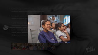 Doações mensais – ONG LAR JESUS MARIA JOSÉ
• Recebe crianças encaminhadas pelos fóruns de Santo Amaro e Central, em
sua maioria, meninos órfãos ou abandonados pelos pais.
• Reintegração positiva dessas crianças à vida familiar, seja através da volta ao
convívio dos parentes, seja através do encaminhamento para adoção.
• A partir dos quatro anos, todas as crianças passam a freqüentar a escola,
sempre dentro do bairro do Morumbi, além de atividades "extracurriculares“
• Aceitam todo tipo de doação: roupas, alimentos, material de higiene e
limpeza, além de atenção e carinho. O Lar Jesus Maria José é uma entidade
não governamental, sem fins lucrativos
 