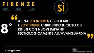 A UNA ECONOMIA CIRCOLARE
E SOSTENIBILE CHIUDENDO IL CICLO DEI
RIFIUTI CON NUOVI IMPIANTI
TECNOLOGICAMENTE ALL’AVANGUARDIA
SÌ
 