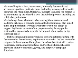 Manifesto in English for Academic and Professional Purposes | PPT