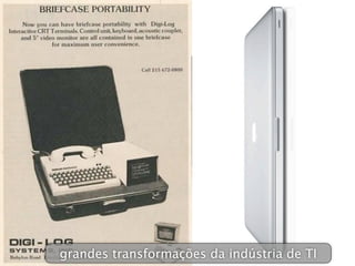 grandes transformações da indústria de TI
Monday, November 16, 2009
 