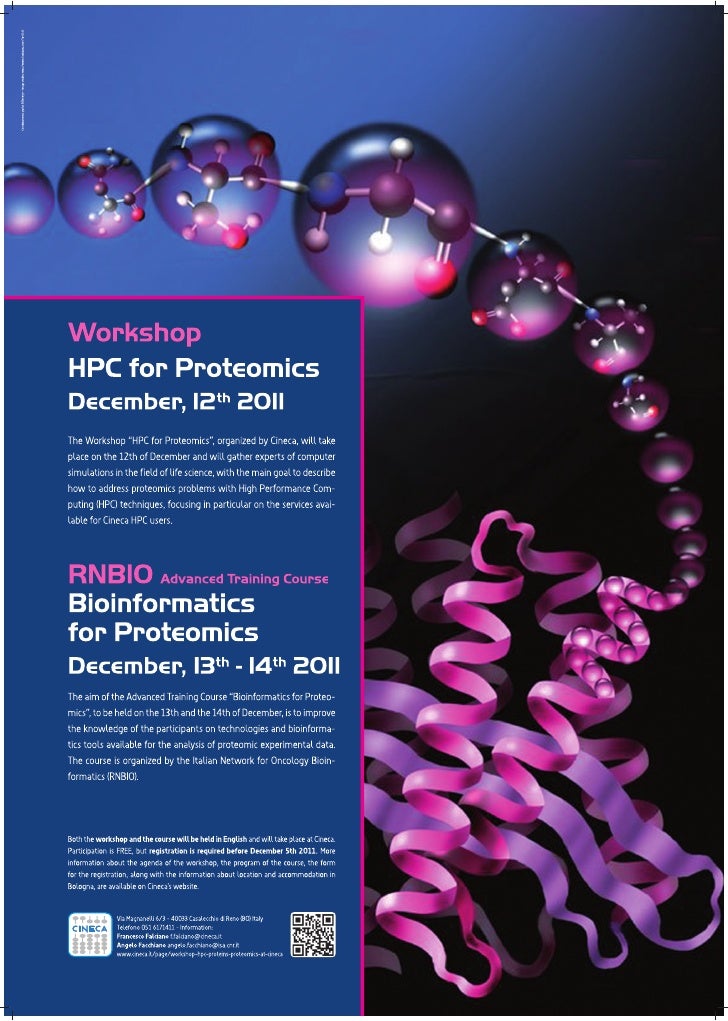 Workshop HPC 4Proteomics and course Bioinformatics for Proteomics