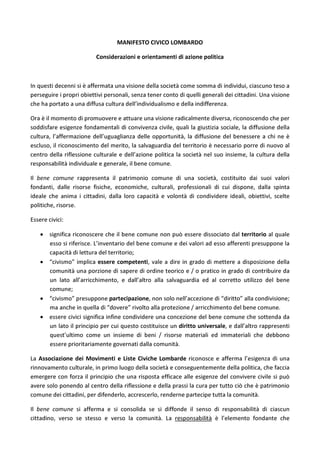 Manifesto Civico Lombardo