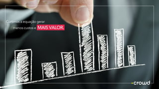 Curtimos a equação gerar
menos custos e MAIS VALOR.
 