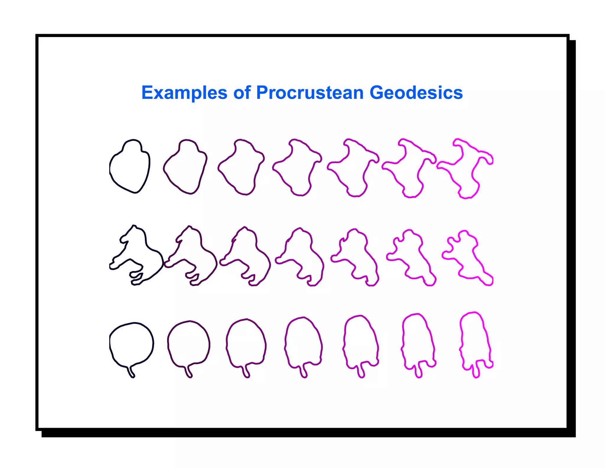 Examples of Procrustean Geodesics
 