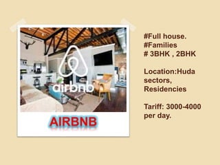 #Full house.
#Families
# 3BHK , 2BHK
Location:Huda
sectors,
Residencies
Tariff: 3000-4000
per day.
 