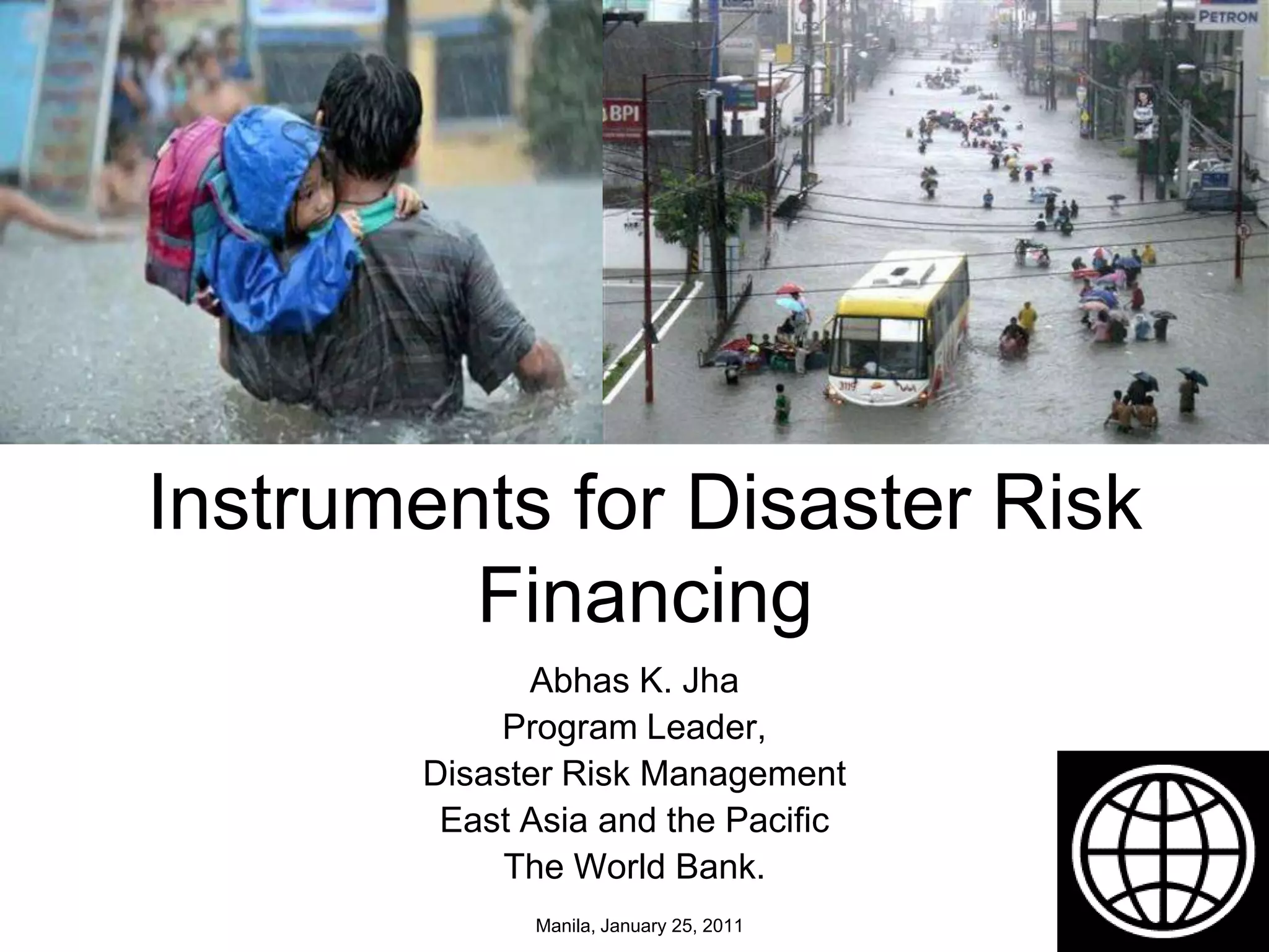 Instruments for Disaster Risk Financing | PPT