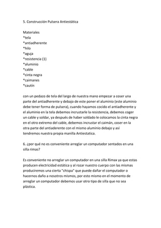 Manilla antiestática