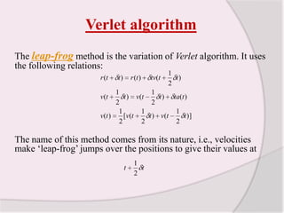 MOLECULAR SIMULATION TECHNIQUES | PPTX