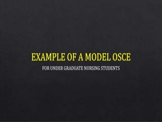 objective structured clinical examination