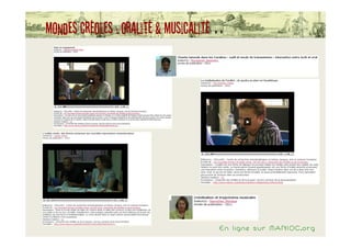 Mondes créoles : oralité & Musicalité




                                        En ligne sur MANIOC.org
 