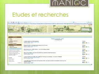 Etudes et recherches
 
