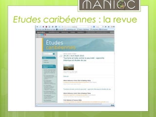 Etudes caribéennes : la revue
 
