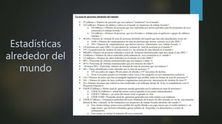 Estadísticas
alrededor del
mundo
 
