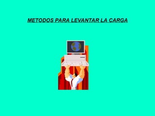 METODOS PARA LEVANTAR LA CARGA
 