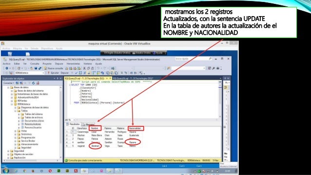 Uso de comandos INSERT, UPDATE y DELETE