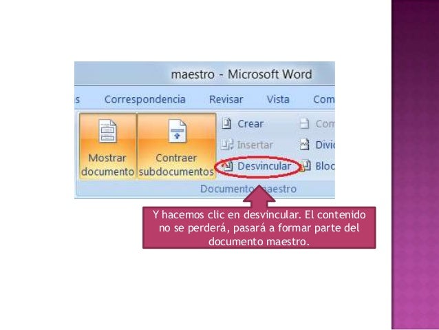 Manipular documento maestro