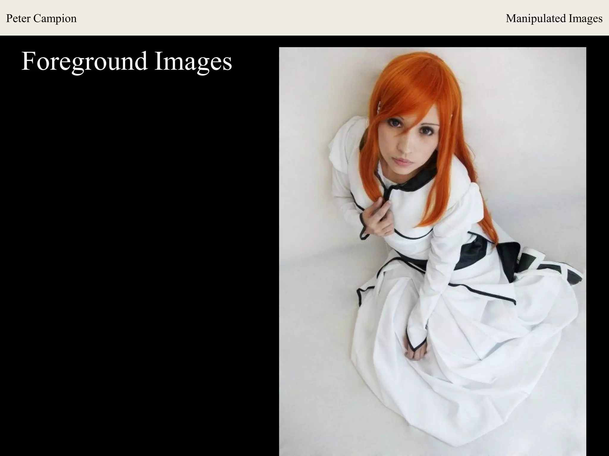 Peter Campion Manipulated Images
Foreground Images
 