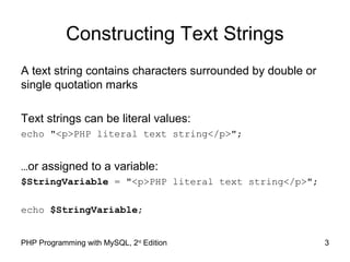 Manipulating strings | PPT